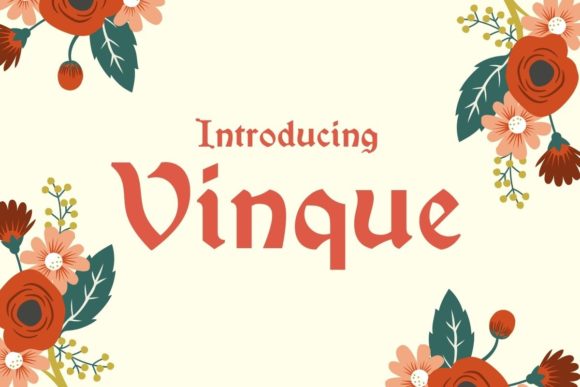Vinque: A Blackletter Font for Vintage Design